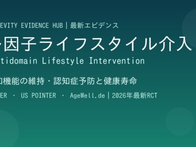 多因子ライフスタイル介入（Multidomain Lifestyle Intervention）：認知機能維持・認知症予防と健康寿命のエビデンス